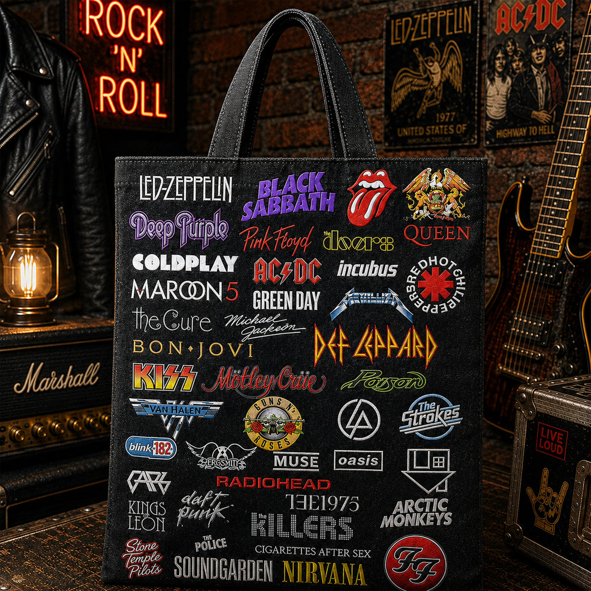 Rock Lovers - Classic Rock  Legends Editions Tote Bag Version 2