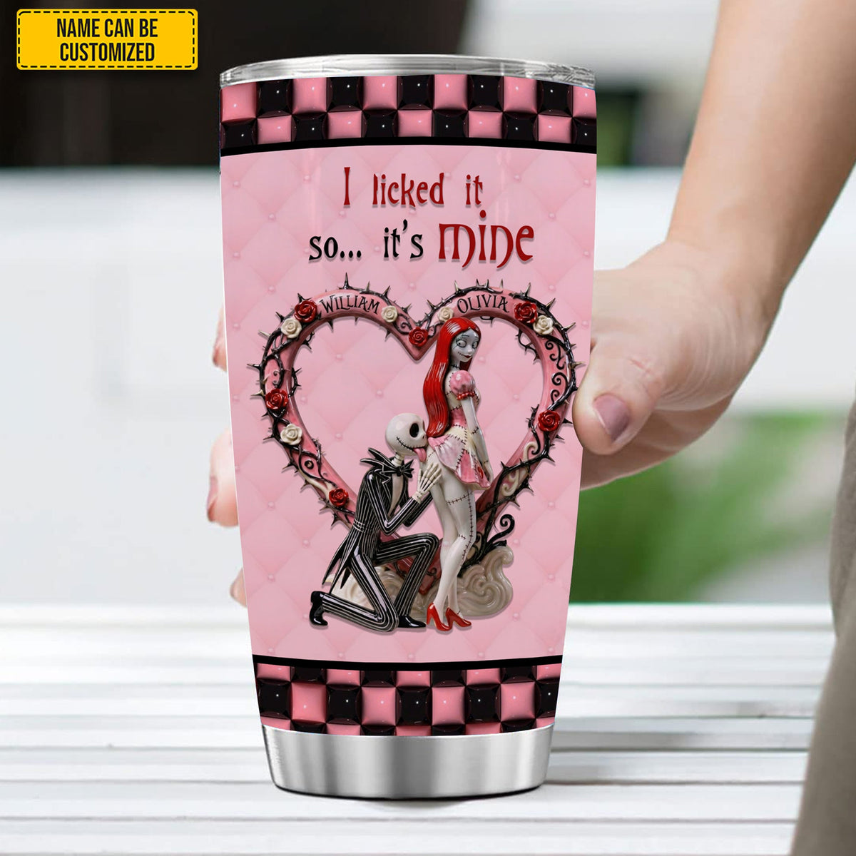 Personalized Gothic Couple Tumbler