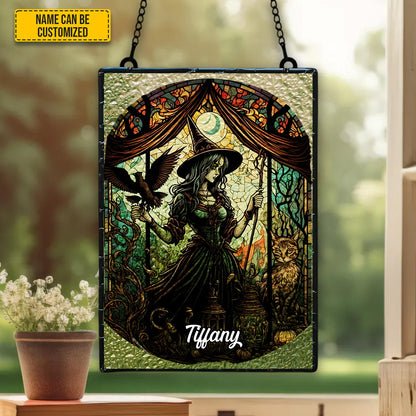 Personalized Witch Water Ripple Acrylic Suncatcher