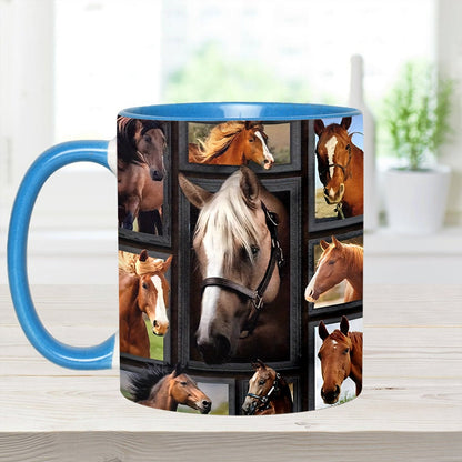 Loves Horses - Horse Accent Mug