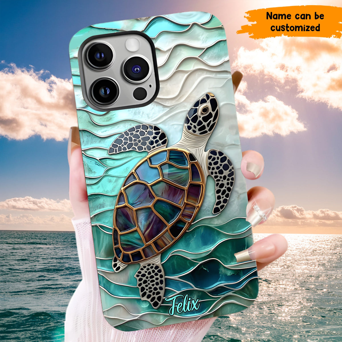 Personalized Sea Turtle Ocean Phone Case