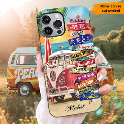 Personalized Hippie Van Inspirational Phone Case