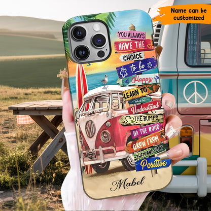 Personalized Hippie Van Inspirational Phone Case
