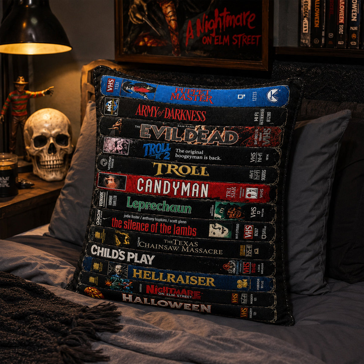 Retro Horror VHS Pillow Version 2