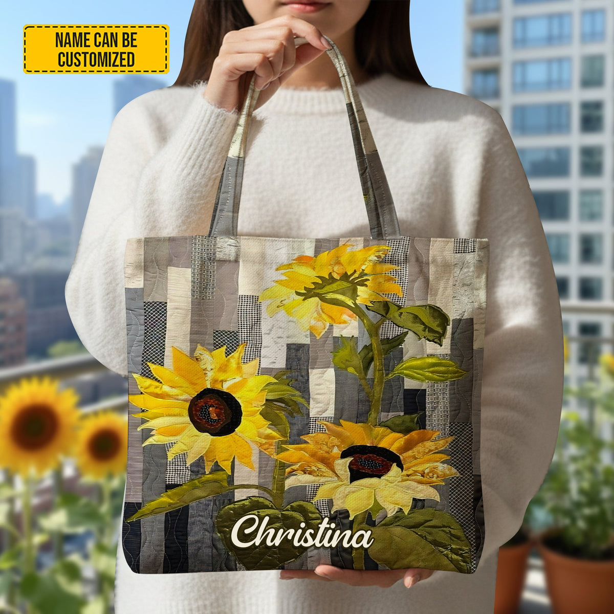 Sunflower Beautiful - Personalized Sunflower Tote Bag