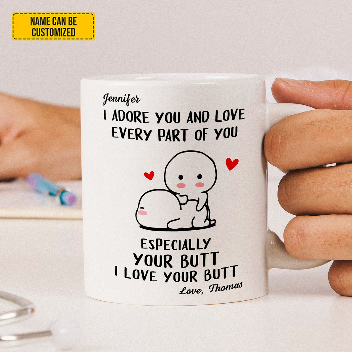 I Love Every Part of You - Personalized Couple Mug