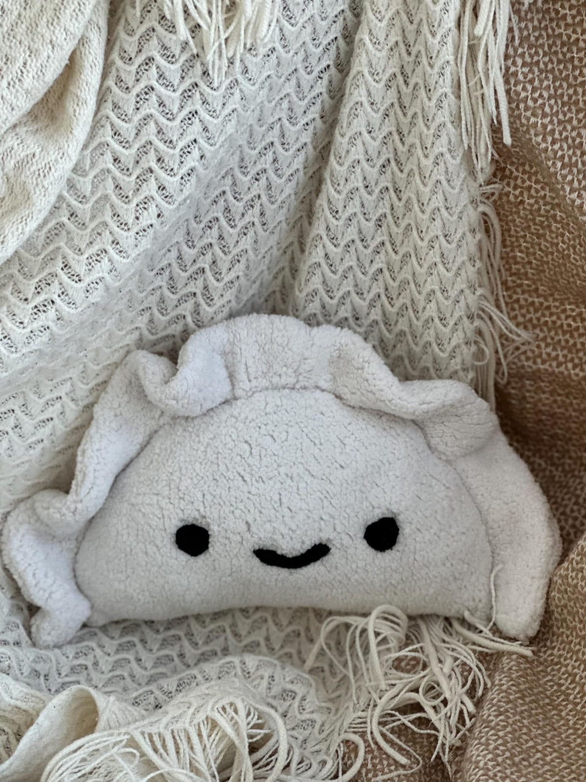 Cute Easter Pierogi Gift, Smiley or Sad Face Plush Pillow