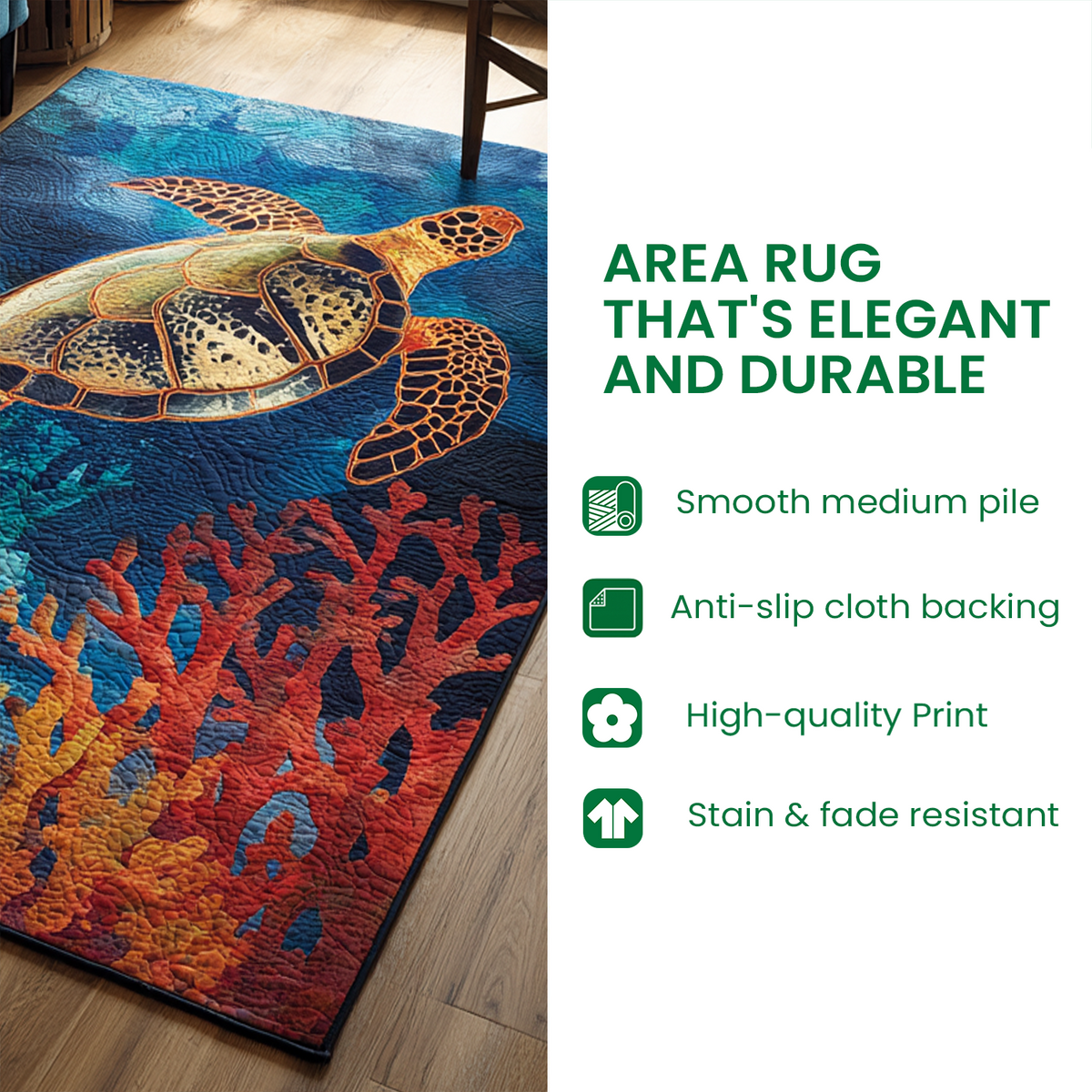 Funny Bigfoot Warning Area Rug