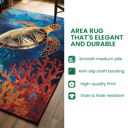 Funny Bigfoot Warning Area Rug