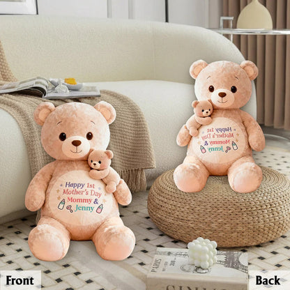 Happy 1st Mother's Day - Personalized Mother Shaped Pillow