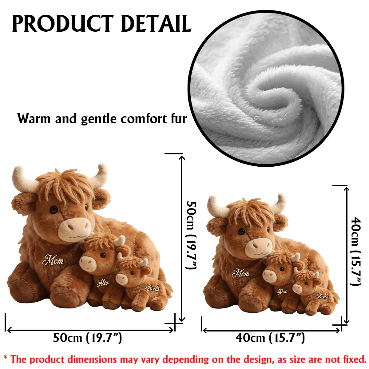 Cute Highland Cow Mama - Personalized Mother Shaped Pillow