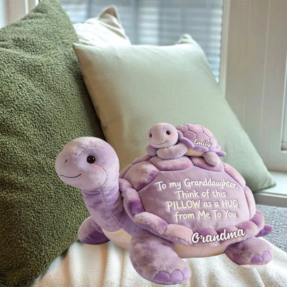 To my Granddaughter - Personalized Mom Shaped Pillow