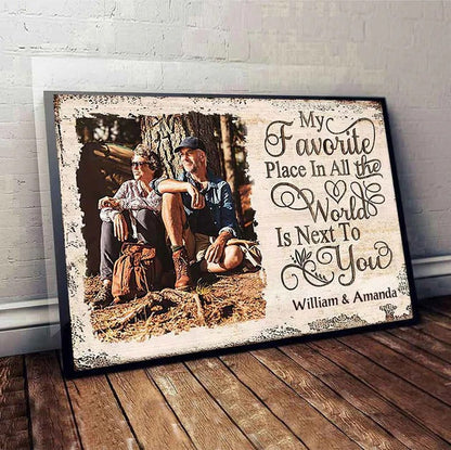 My Favorite Place In All The World - Personalized Couple Canvas And Poster