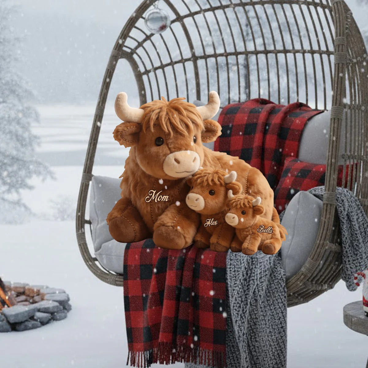 Cute Highland Cow Mama - Personalized Mother Shaped Pillow