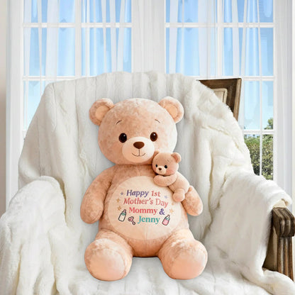 Happy 1st Mother's Day - Personalized Mother Shaped Pillow