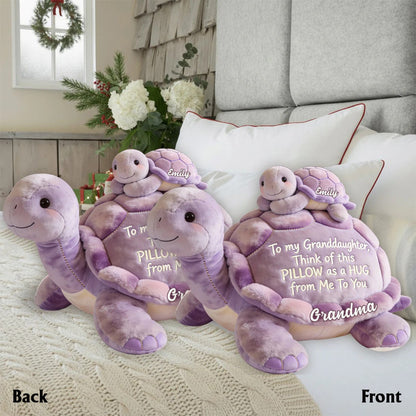 To my Granddaughter - Personalized Mom Shaped Pillow