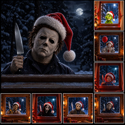Creepy Christmas Window Decal
