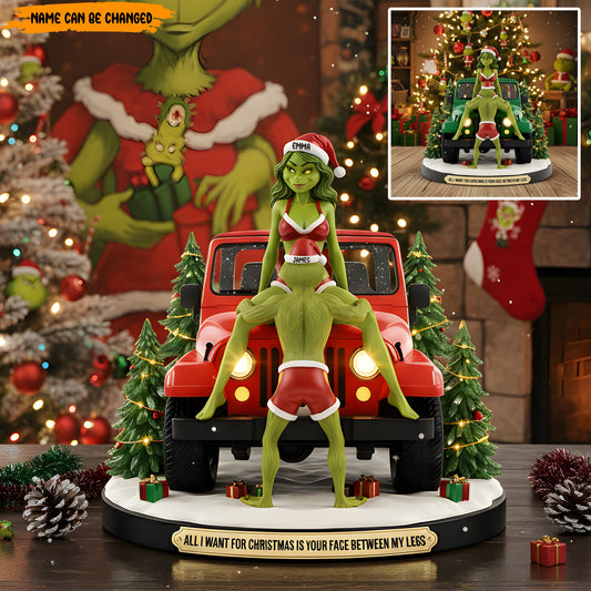 Naughty Green Christmas – Funny Couple Acrylic Plaque
