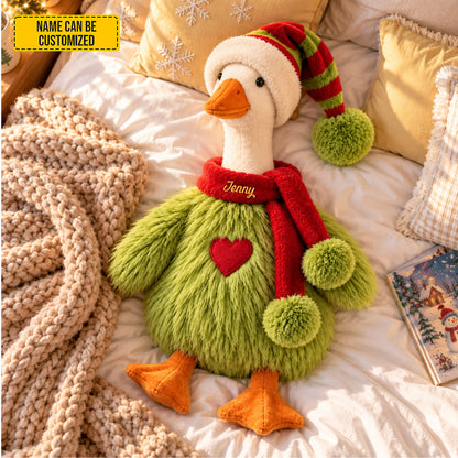 Personalized Christmas Goose Custom Shaped Pillow