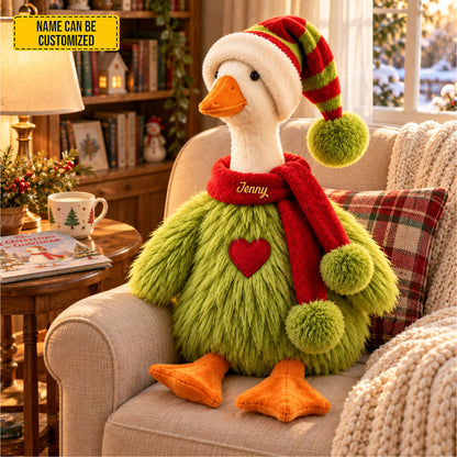 Personalized Christmas Goose Custom Shaped Pillow