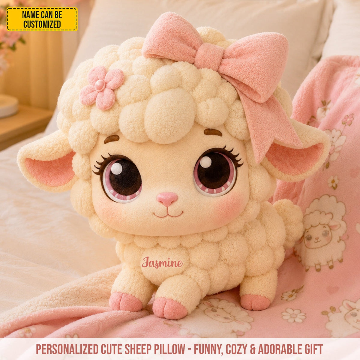 Personalized Cute Sheep Custom Shaped Pillow