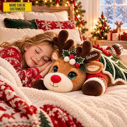 Personalized Christmas Dragon Reindeer Pillow