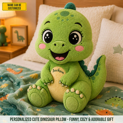 Personalized Cute Dinosaur Custom Shape Pillow
