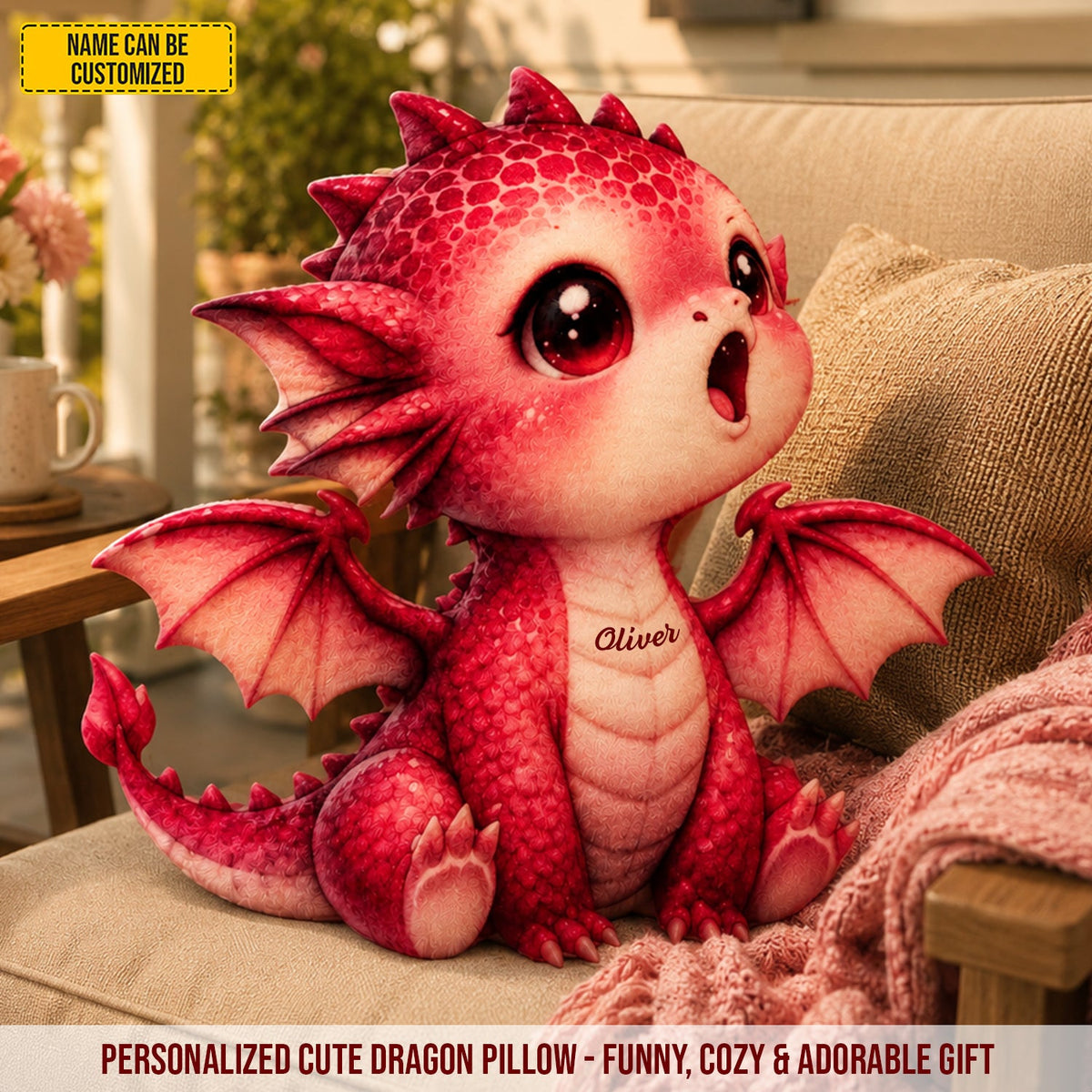 Personalized Cute Dragon Custom Shaped Pillow