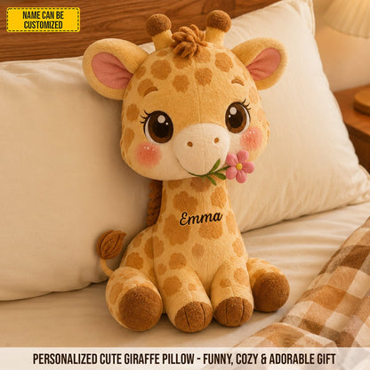 Personalized Giraffe Custom Shape Pillow