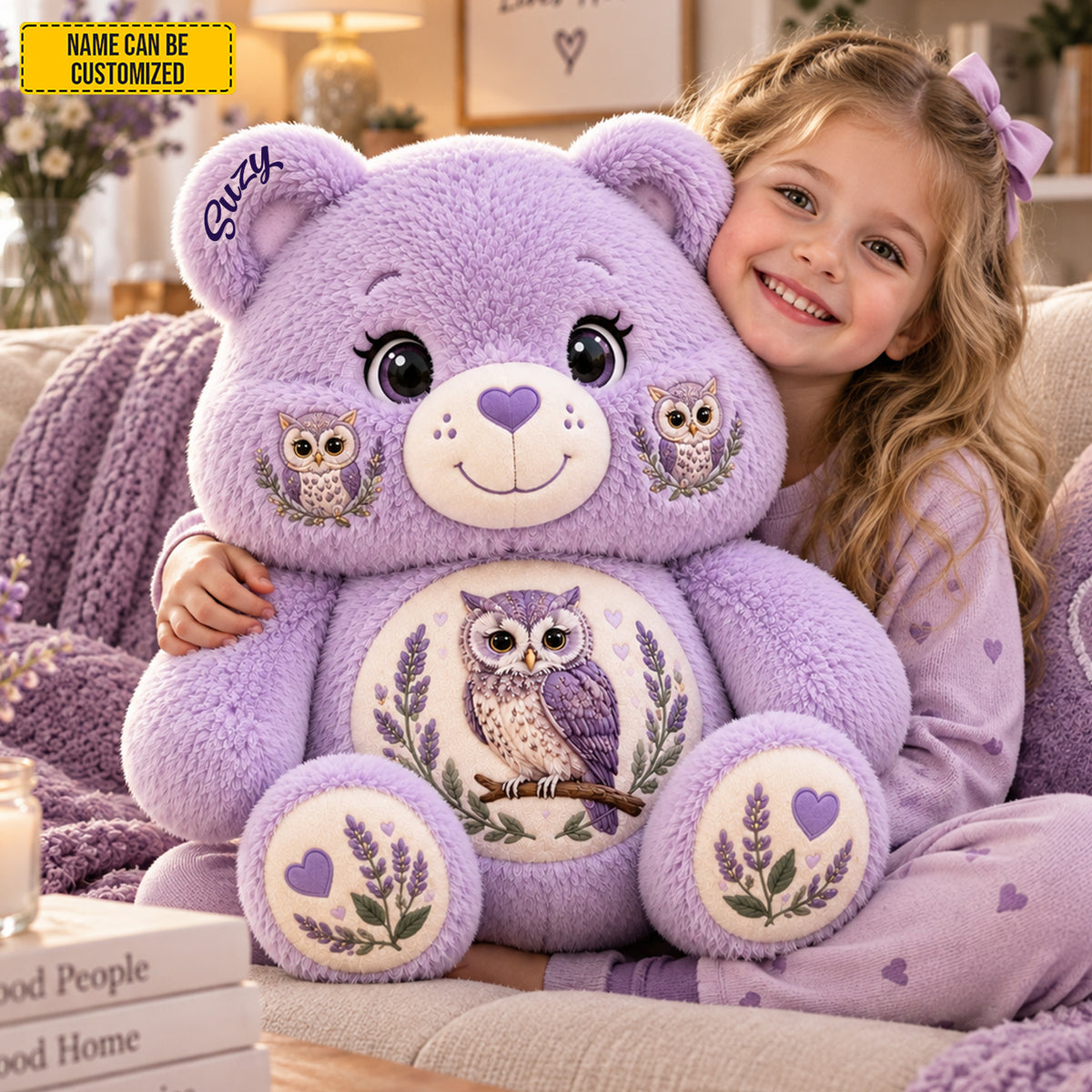 Personalized Bear Owl Custom Shaped Pillow