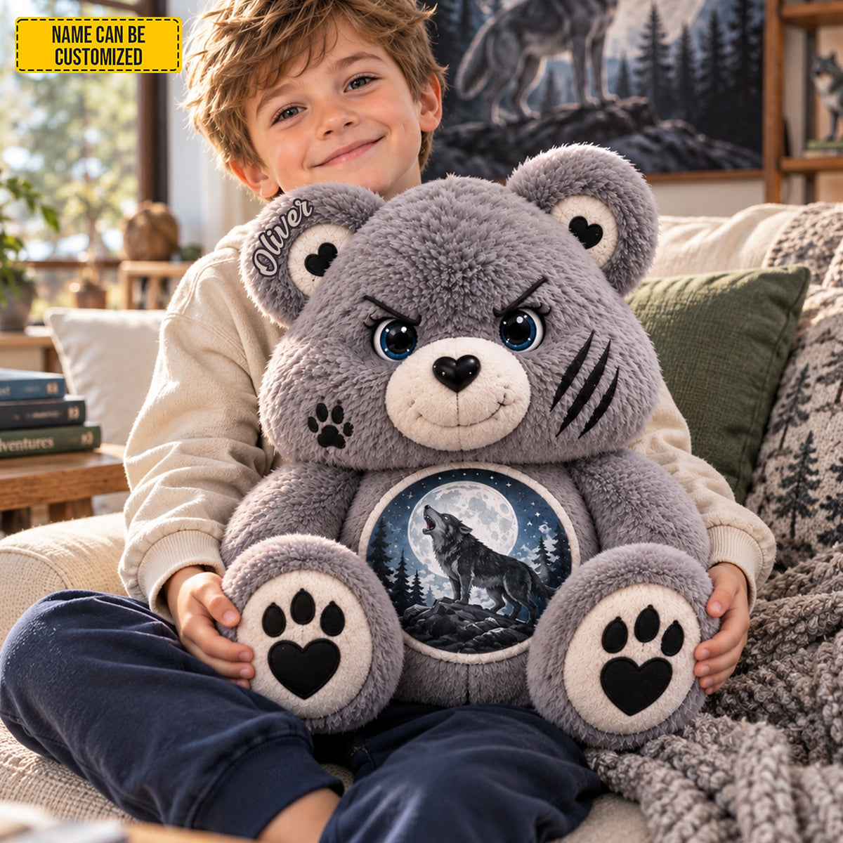 Personalized Bear Wolf Custom Shaped Pillow