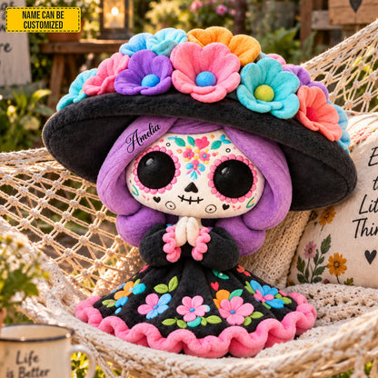 Personalized Sugar Skull Girl Custom Shaped Pillow