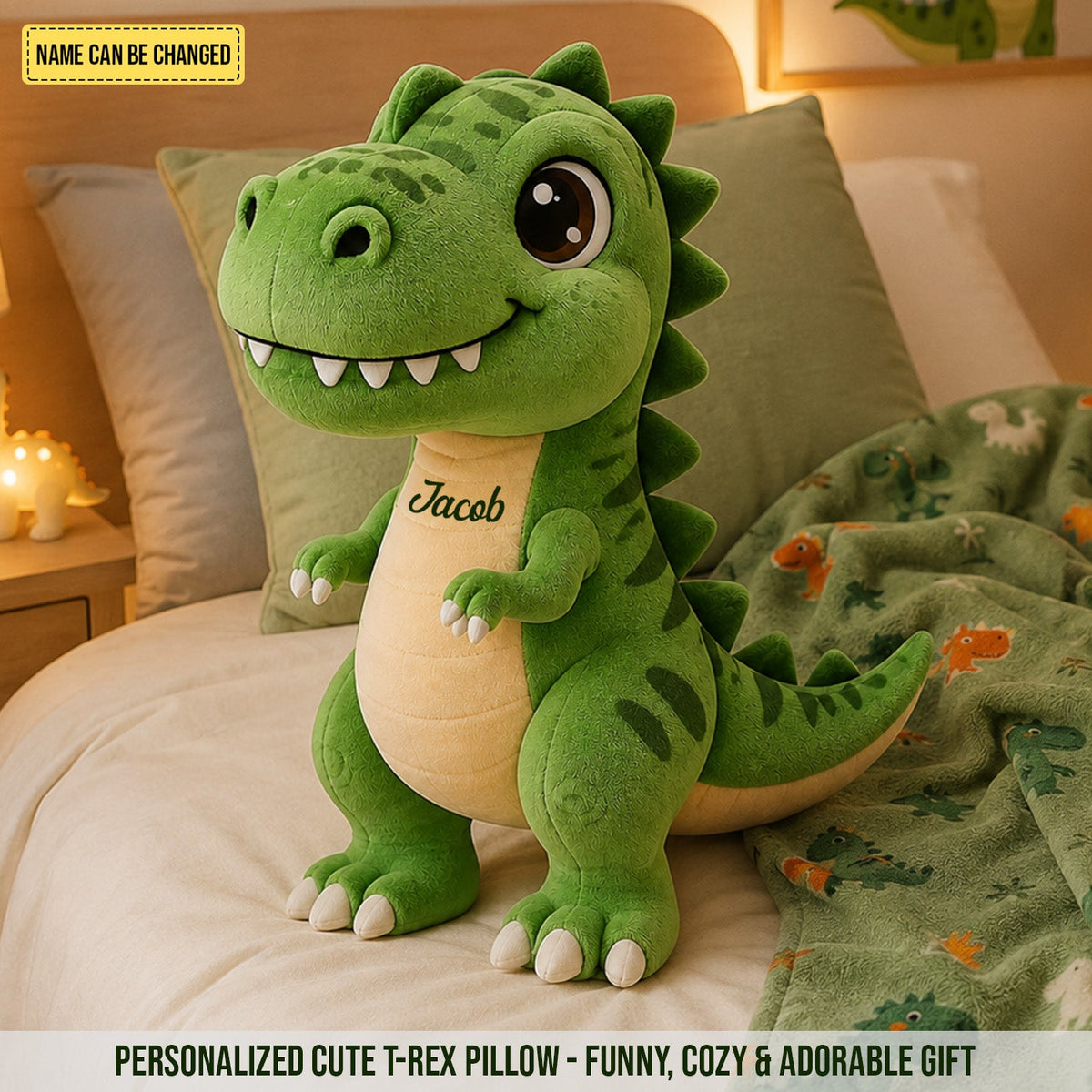 Personalized Cute T-Rex Custom Shaped Pillow