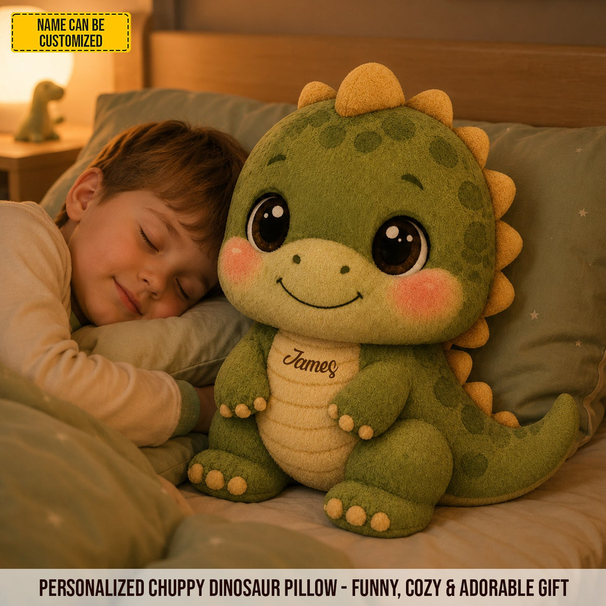Personalized Cute Dinosaur Custom Shape Pillow