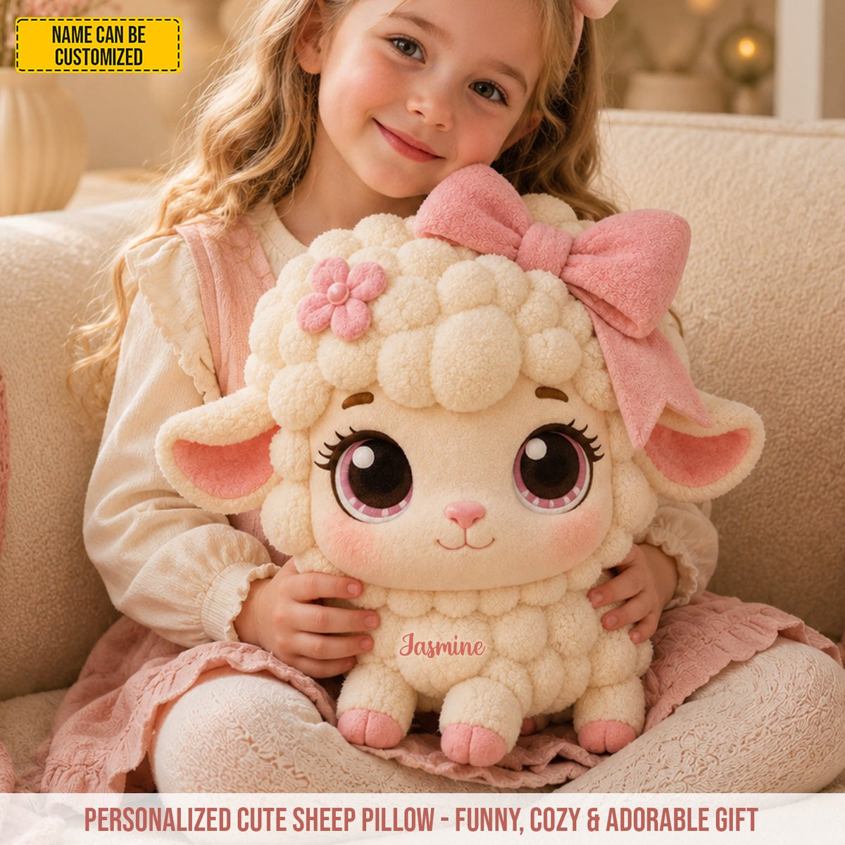 Personalized Cute Sheep Custom Shaped Pillow