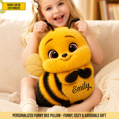 Personalized Cute Bee Custom Shape Pillow
