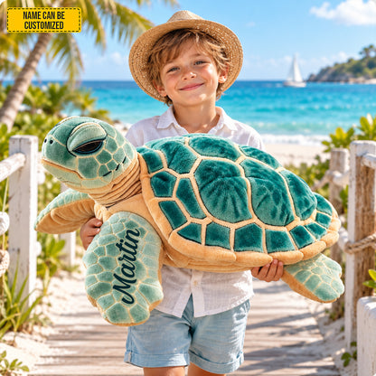 Personalized Sea Turtle Custom Shaped Pillow