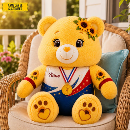 Personalized Future Gymnast Bear Custom Shape Pillow