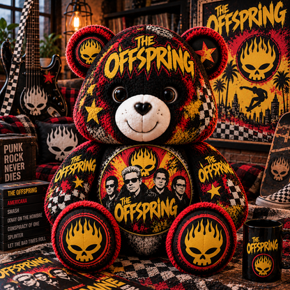The Offspring Custom Shaped Bear Pillow – Unique Gift for Classic Music Lovers