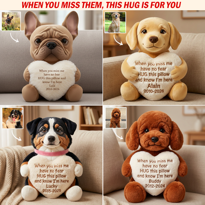 When You Miss Me – Personalized Memorial Shaped Pillow