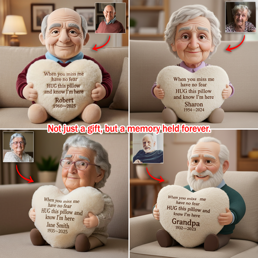 When You Miss Me – Personalized Memorial Shaped Pillow