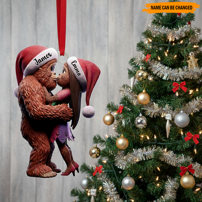 Bigfoot Lovers – Personalized Funny Holiday Ornament