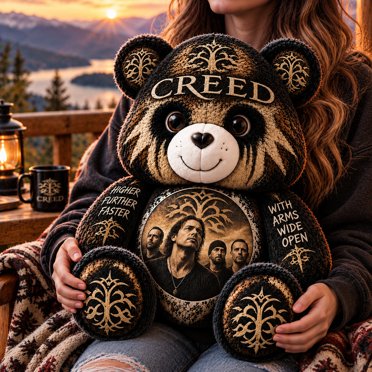 Creed Custom Shaped Bear Pillow – Unique Gift for Classic Music Lovers