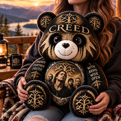 Creed Custom Shaped Bear Pillow – Unique Gift for Classic Music Lovers
