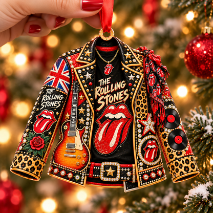 The Rolling Stones Christmas Ornament-  Classic Music Legend Gift