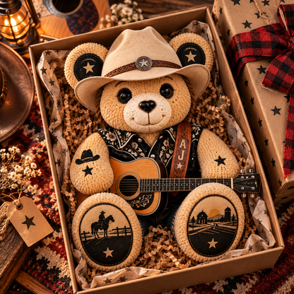 Alan Jackson Custom Shaped Bear Pillow – Unique Gift for Classic Music Lovers