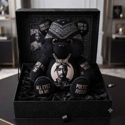 2Pac Custom Shaped Bear Pillow – Unique Gift for Classic Hip Hop Lovers