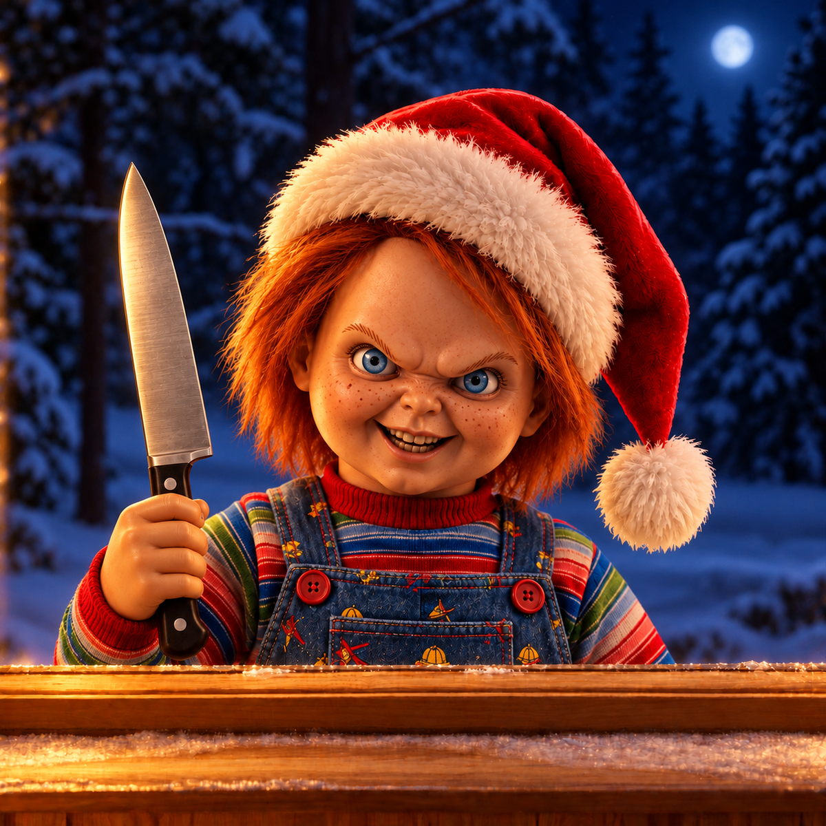 Creepy Christmas Window Decal
