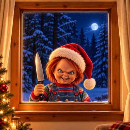 Creepy Christmas Window Decal
