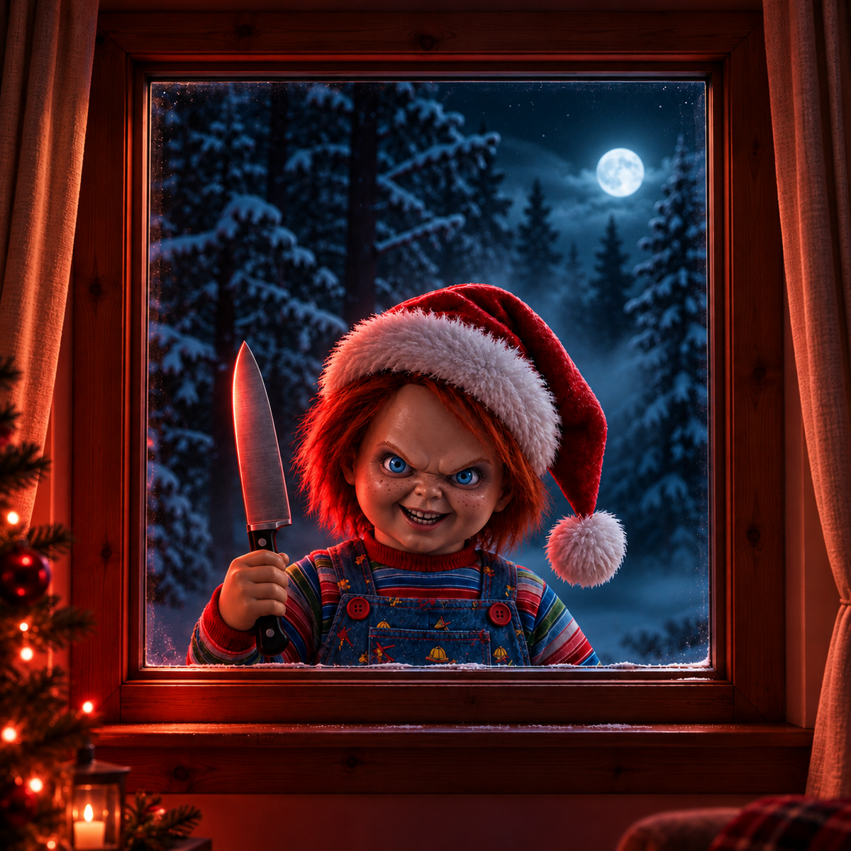 Creepy Christmas Window Decal